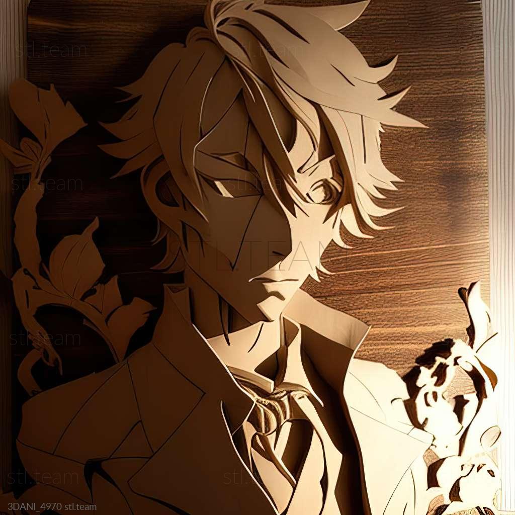 Рюноскэ Акутагава из Bungo Stray Dogs, Аниме 3D модель для ЧПУ: STL / MAX  (obj)